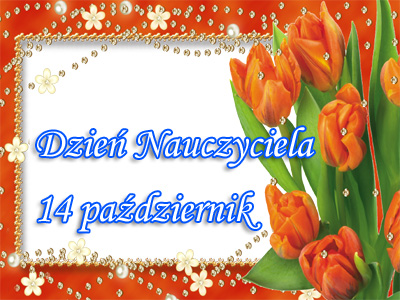 Pomarańczowe tulipany dzień nauczyciela